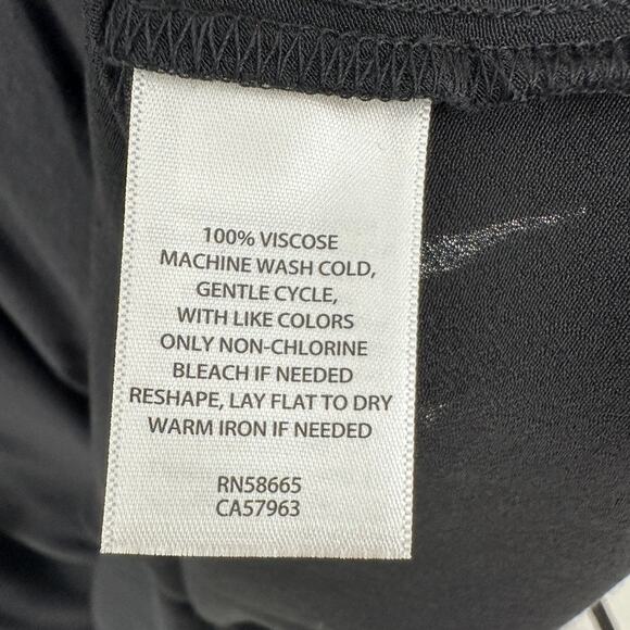 Chelsea28 Black Jewel Neck Sleeveless Tiered Asymmetric Midi Dress Womens XS - Picture 11 of 11